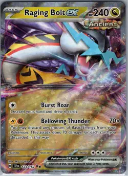 Raging Bolt ex 123/162 - Pokemon TCG SV05: Temporal Forces - Double Rare (NM) - Image 1