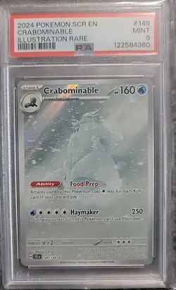 PSA 9 Crabominable - 149/142 - 2024 Pokemon Stellar Crown Mint Illustration Rare - Image 1
