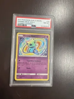 Pokemon Shining Mew Shining Legends Holo #40 PSA 8 Near Mint - Image 1