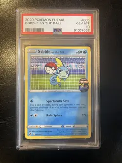 2020 Pokemon FUTSAL SOBBLE ON THE BALL #005 PSA 10 Gem Mint - Image 1