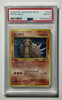 Order: (VACSMINTCARDS) Entei No. 244 •PSA 6 EX-MT• Holo Rare Neo Revelation 2000 - Image 1