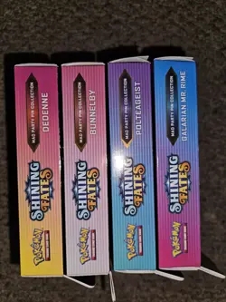 Pokemon TCG Shining Fates Mad Party Pin Collections Set of 4 Factory Sealed - Image 4