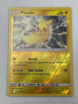 Pikachu Pokemon Sun & Moon Reverse Holo - Cosmic Eclipse 66/236 NM - Image 1