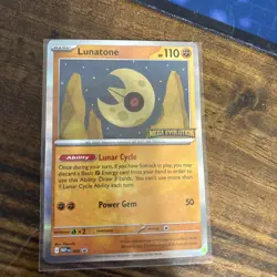 Pokemon TCG Lunatone Mega Evolution 004 NM Prerelease Promo Stamped - Image 1