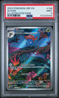 2023 POKEMON OBF EN-OBSIDIAN FLAMES ILLUSTRATION RARE #198 GLOOM PSA 9 - Image 1
