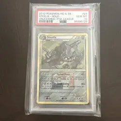 Pokemon Steelix 24/95 Crosshatch Pokemon League Promo 2010 Unleashed! PSA 10! - Image 1