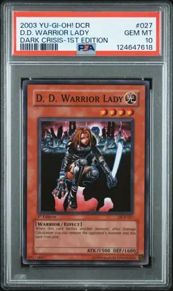 2003 Yu-Gi-Oh! D.D. Warrior Lady Dark Crisis DCR 1st Edition Super Rare PSA 10 - Image 1
