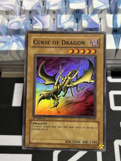 Yu-Gi-Oh Curse of Dragon LOB-066 Super Rare 1st Edition Glossy NM - Image 1