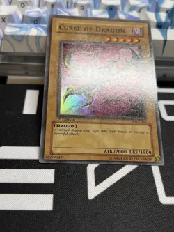 Yu-Gi-Oh Curse of Dragon LOB-066 Super Rare 1st Edition Glossy NM - Image 2