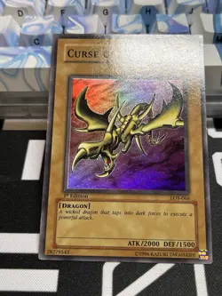 Yu-Gi-Oh Curse of Dragon LOB-066 Super Rare 1st Edition Glossy NM - Image 3