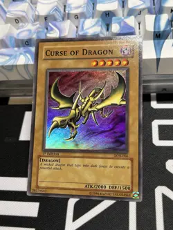 Yu-Gi-Oh Curse of Dragon LOB-066 Super Rare 1st Edition Glossy NM - Image 4