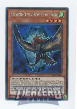 Yugioh Advanced Crystal Beast Cobalt Eagle BLCR-EN015 Secret Rare 1st Edition - Image 1
