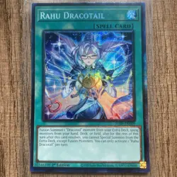 Yu-Gi-Oh! Rahu Dracotail (JUSH-EN009) 1st Edition Collectors Rare NM - Image 2