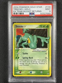 Pokemon Card PSA 9 Mint Treecko Gold Star Team Rocket Returns 2004 Holo 109/109 - Image 3