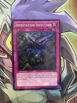 HA07-EN030 Infestation Infection Secret Rare Unlimited Edition NM Yugioh Card - Image 1