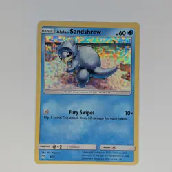 Alolan Sandshrew 4/12 Holo McDonalds Promo Pokemon TCG Card LP - Image 1
