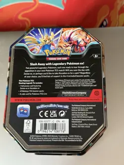 Pokemon TCG Slashing Legends Ex (Empty) Tin Zacian - No Cards only empty tin - Image 2