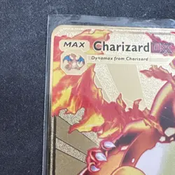 Pokemon Charizard DX 52/100 Gold Metal Pokemon Card Max Wildfire HP500 - Image 2