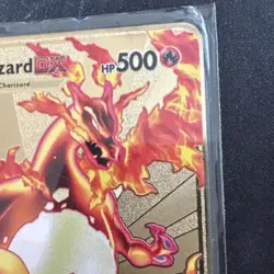 Pokemon Charizard DX 52/100 Gold Metal Pokemon Card Max Wildfire HP500 - Image 3