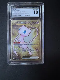 Pokemon TCG Mew EX Hyper Rare Gold Holo Card Scarlet & Violet 151 Series - Image 1