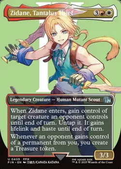1x - Zidane, Tantalus Thief - (borderless) - Final Fantasy - CUC NM MTG - Image 1