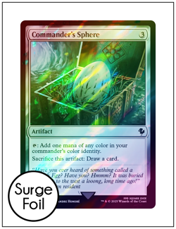 1x Commander's Sphere, Surge Foil, Final Fantasy, Magic MTG NM - Image 1
