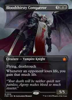 1x Bloodthirsty Conqueror - Borderless Light Play MTG Magic - Kid Icarus - - Image 1