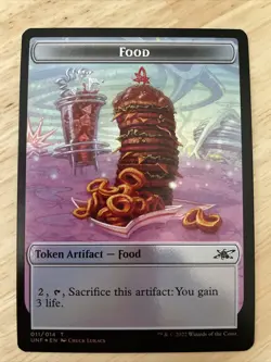 MTG Clown Robot (002) Food (011) FOIL Token Unfinity NM/M - Image 1
