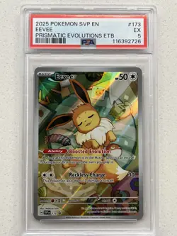 2025 POKEMON SVP PRISMATIC EVOLUTIONS ELITE TRAINER BOX PROMO #173 EEVEE PSA 5 - Image 1