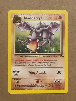 Aerodactyl 1/62 Holo Fossil Pokemon TCG (LP) - Image 1