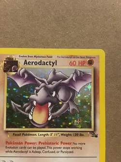 Aerodactyl 1/62 Holo Fossil Pokemon TCG (LP) - Image 2