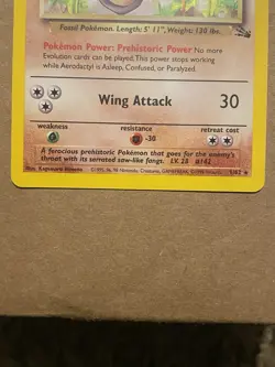 Aerodactyl 1/62 Holo Fossil Pokemon TCG (LP) - Image 3