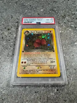 Pokemon TCG 1st Edition Dark Dugtrio 6/82 Team Rocket Holo Rare PSA 8 NM-MT - Image 1