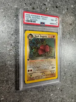 Pokemon TCG 1st Edition Dark Dugtrio 6/82 Team Rocket Holo Rare PSA 8 NM-MT - Image 3