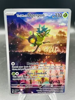 Pokemon Teal Mask Ogerpon SVP 123 Twilight Masquerade Holo Black Star Promo NM - Image 1