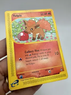 Pokemon TCG Vulpix 116/147 Aquapolis Regular LP/MP! - Image 3