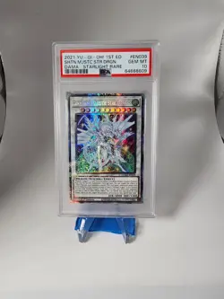 YUGIOH PSA 10 Shooting Majestic Star Dragon DAMA-EN039 Starlight Rare 1st Ed - Image 1