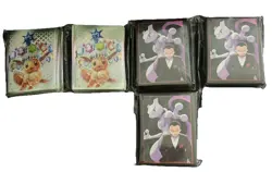 Pokemon TCG ETB Card Sleeves Lot of 5 (3) 50 Packs MewTwo (2) 50 Packs Eevee NEW - Image 1
