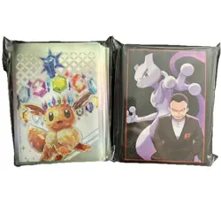 Pokemon TCG ETB Card Sleeves Lot of 5 (3) 50 Packs MewTwo (2) 50 Packs Eevee NEW - Image 3