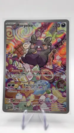 Pokemon TCG Morpeko Paradox Rift 206/182 Holo Illustration Rare Card - Image 1