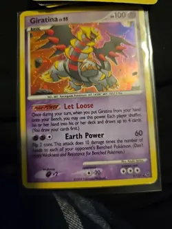 Pokemon Giratina TCG LV. 55 Holo Rare Card 2009 Platinum, LP/NM Condition, Swirl - Image 1