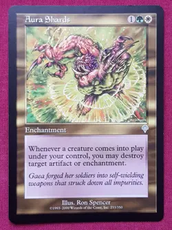 Magic The Gathering INVASION AURA SHARDS green/white card MTG - Image 1