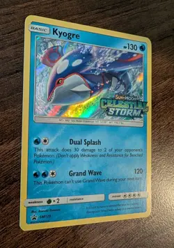 Kyogre SM129 Stamped Black Star Promo Holo Pokemon Card Near Mint - Image 2