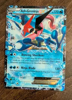 Ash-Greninja EX XY133 Promo Holo Card Standard Size Pokemon TCG NM Front MP Back - Image 1