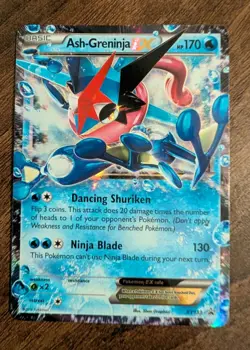 Ash-Greninja EX XY133 Promo Holo Card Standard Size Pokemon TCG NM Front MP Back - Image 2