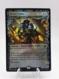 Brutal Cathar 286 Showcase Foil Innistrad Midnight Hunt MID MTG NM - Image 1