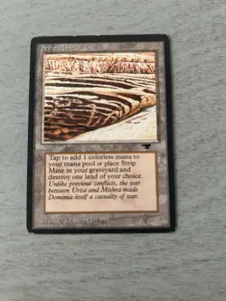 Magic: The Gathering Antiquities Strip Mine Land MTG - Image 1