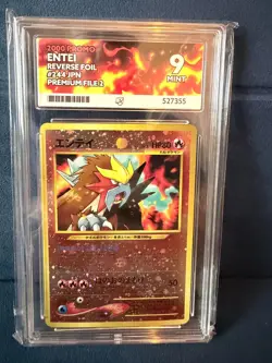 Entei Neo Premium File 2 Japanese Promo 244 ACE 9.0 Graded Vintage Pokemon Card - Image 1