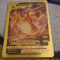 Charizard Vmax Premium Gold Foil Fan Art Textured Collector Pokemon Card SWSG261 - Image 1