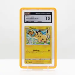 Pokemon Pikachu Non-holo #049/195 Silver Tempest 2022 - CGC 10 Gem Mint - Image 1